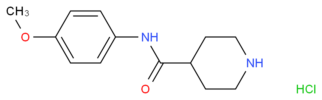 N-(4-Methoxyphenyl)-4-piperidinecarboxamide hydrochloride_分子结构_CAS_)
