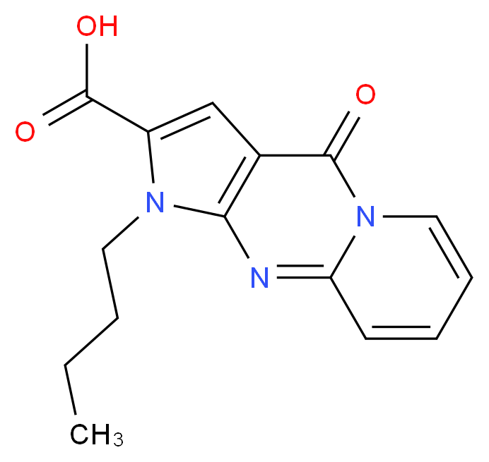 1-正丁基-4-氧代-1,4-二氢吡啶并[1,2-a]吡咯并[2,3-d]嘧啶-2-羧酸_分子结构_CAS_1086386-75-5)