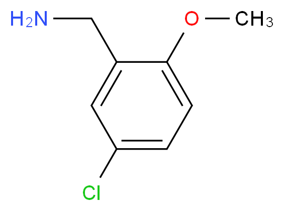 (5-chloro-2-methoxyphenyl)methanamine_分子结构_CAS_181473-92-7
