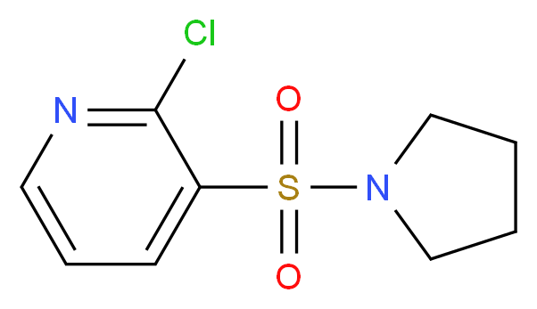 2-chloro-3-(pyrrolidine-1-sulfonyl)pyridine_分子结构_CAS_60597-70-8