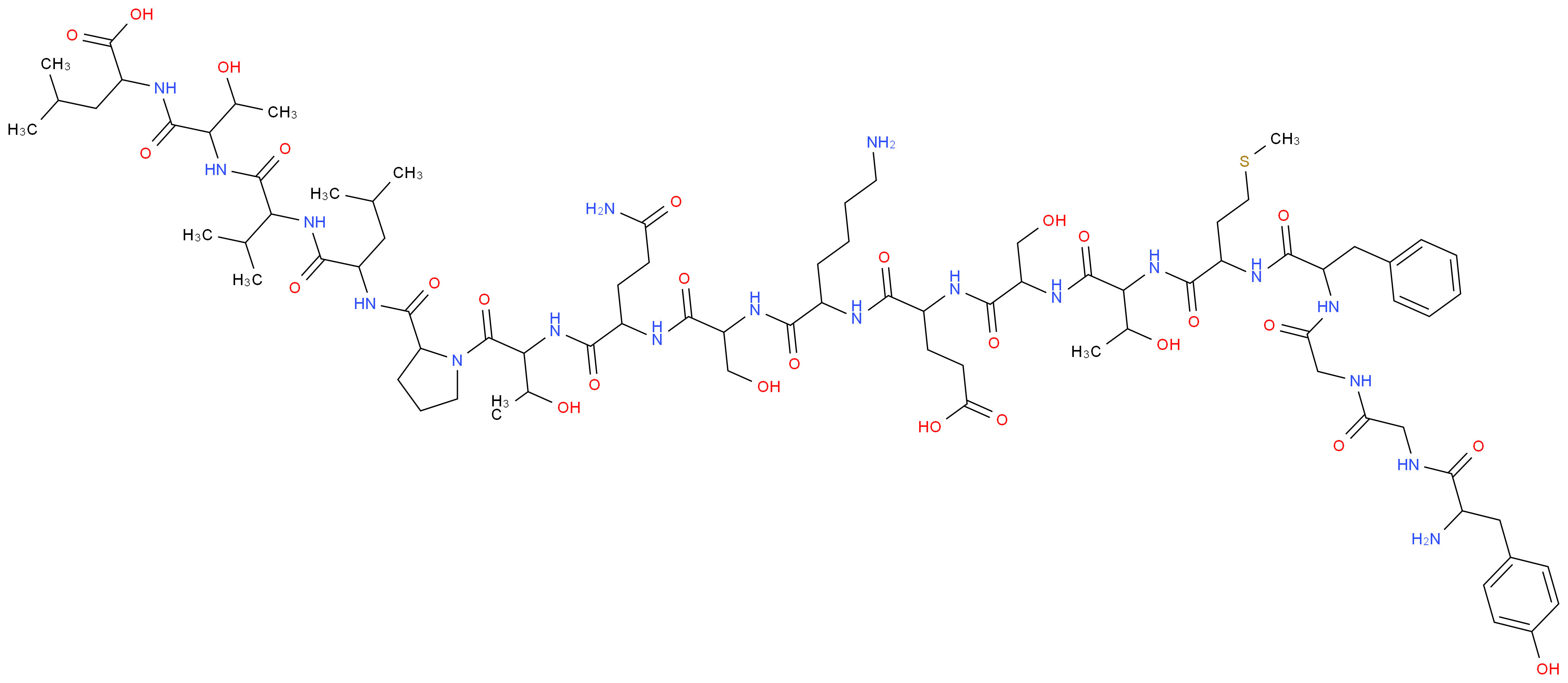 4-[(5-amino-1-{[1-({3-carbamoyl-1-[(1-{2-[(1-{[1-({1-[(1-carboxy-3-methylbutyl)carbamoyl]-2-hydroxypropyl}carbamoyl)-2-methylpropyl]carbamoyl}-3-methylbutyl)carbamoyl]pyrrolidin-1-yl}-3-hydroxy-1-oxobutan-2-yl)carbamoyl]propyl}carbamoyl)-2-hydroxyethyl]carbamoyl}pentyl)carbamoyl]-4-[2-(2-{2-[2-(2-{2-[2-amino-3-(4-hydroxyphenyl)propanamido]acetamido}acetamido)-3-phenylpropanamido]-4-(methylsulfanyl)butanamido}-3-hydroxybutanamido)-3-hydroxypropanamido]butanoic acid_分子结构_CAS_60893-02-9