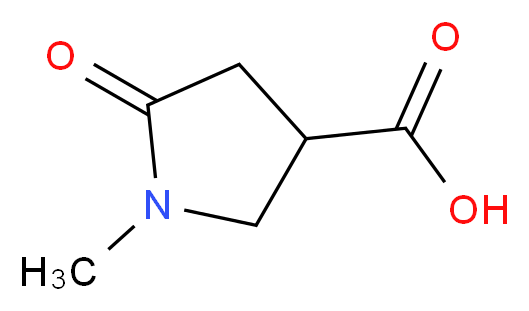 1-methyl-5-oxopyrrolidine-3-carboxylic acid_分子结构_CAS_42346-68-9