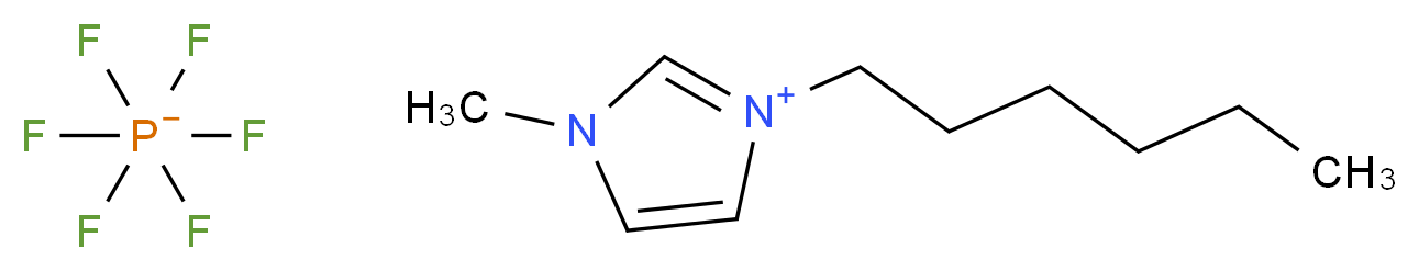 3-hexyl-1-methyl-1H-imidazol-3-ium; hexafluoro-λ<sup>5</sup>-phosphanuide_分子结构_CAS_304680-35-1