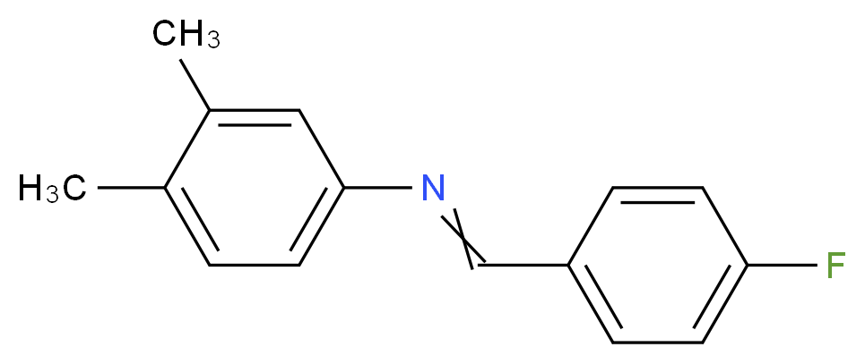 3,4-二甲基-N-(4-氟苯亚甲基)苯胺_分子结构_CAS_198879-69-5)