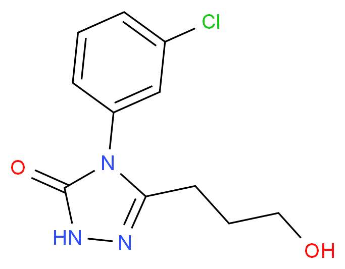 4-(3-chlorophenyl)-5-(3-hydroxypropyl)-2,4-dihydro-3H-1,2,4-triazol-3-one_分子结构_CAS_)