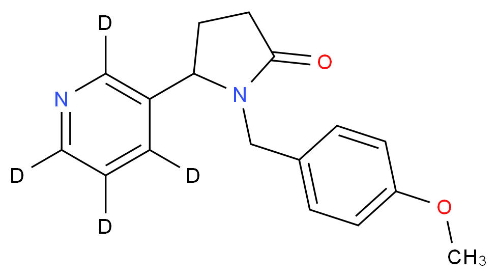 1-[(4-methoxyphenyl)methyl]-5-[(<sup>2</sup>H<sub>4</sub>)pyridin-3-yl]pyrrolidin-2-one_分子结构_CAS_1020719-59-8