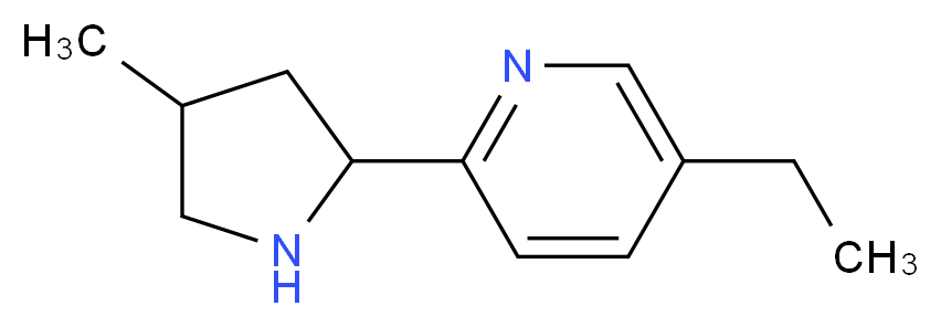 5-ethyl-2-(4-methylpyrrolidin-2-yl)pyridine_分子结构_CAS_603089-94-7)