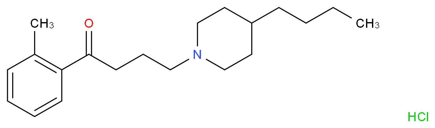 4-(4-butylpiperidin-1-yl)-1-(2-methylphenyl)butan-1-one hydrochloride_分子结构_CAS_447407-36-5