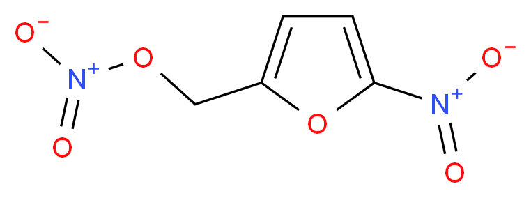 5-硝基糠基硝酸盐_分子结构_CAS_4077-62-7)