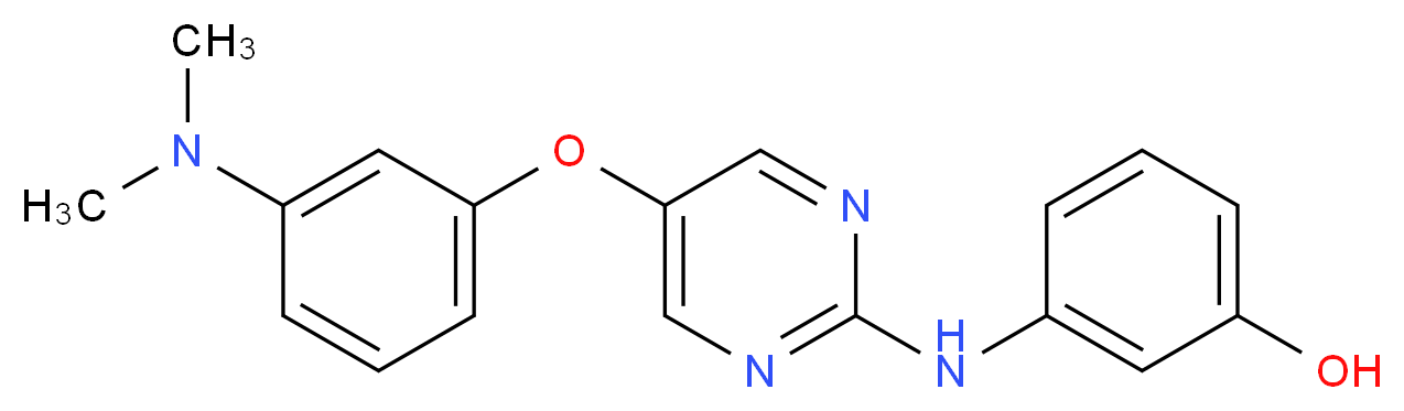 3-({5-[3-(dimethylamino)phenoxy]pyrimidin-2-yl}amino)phenol_分子结构_CAS_956128-01-1