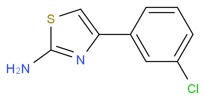 4-(3-CHLORO-PHENYL)-THIAZOL-2-YLAMINE_分子结构_CAS_90533-23-6)