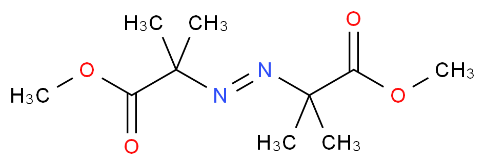 methyl 2-[(E)-2-(1-methoxy-2-methyl-1-oxopropan-2-yl)diazen-1-yl]-2-methylpropanoate_分子结构_CAS_2589-57-3