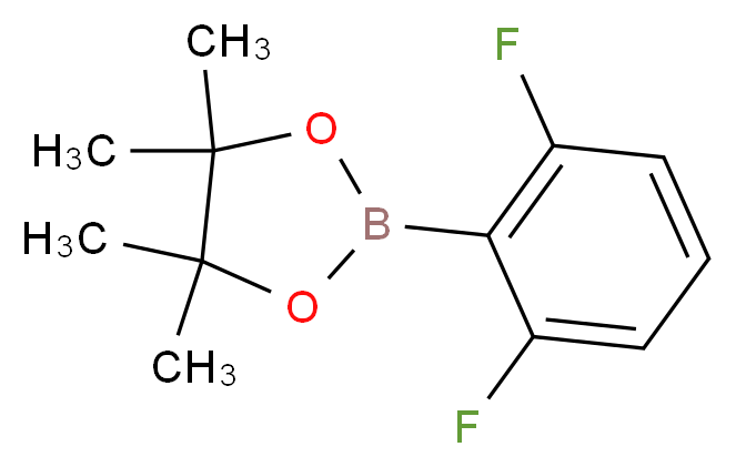 2-(2,6-difluorophenyl)-4,4,5,5-tetramethyl-1,3,2-dioxaborolane_分子结构_CAS_863868-37-5