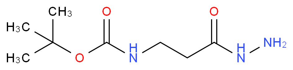 tert-butyl N-[2-(hydrazinecarbonyl)ethyl]carbamate_分子结构_CAS_42116-56-3