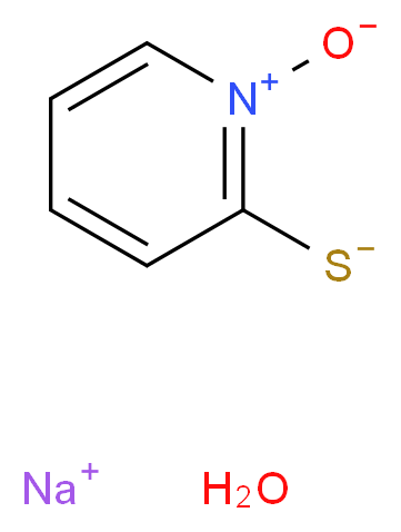 sodium (1-oxidopyridin-1-ium-2-yl)sulfanide hydrate_分子结构_CAS_304675-78-3