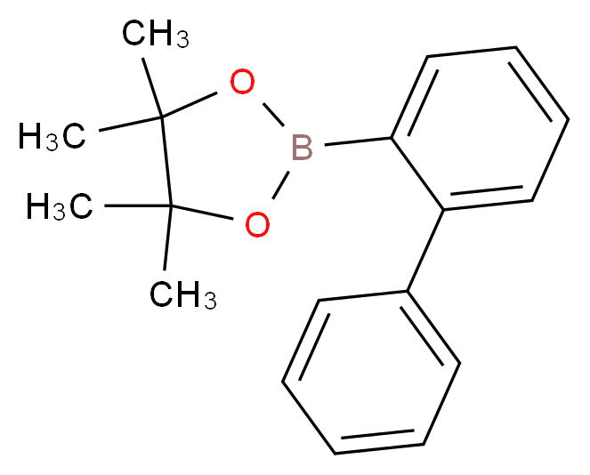 4,4,5,5-tetramethyl-2-(2-phenylphenyl)-1,3,2-dioxaborolane_分子结构_CAS_914675-52-8