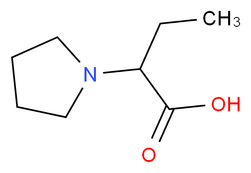 2-(pyrrolidin-1-yl)butanoic acid_分子结构_CAS_857206-11-2