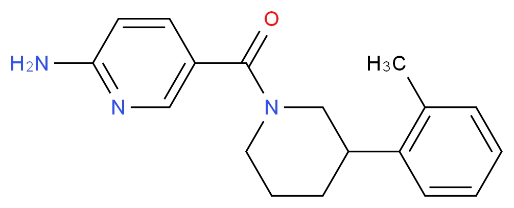 5-{[3-(2-methylphenyl)-1-piperidinyl]carbonyl}-2-pyridinamine_分子结构_CAS_)