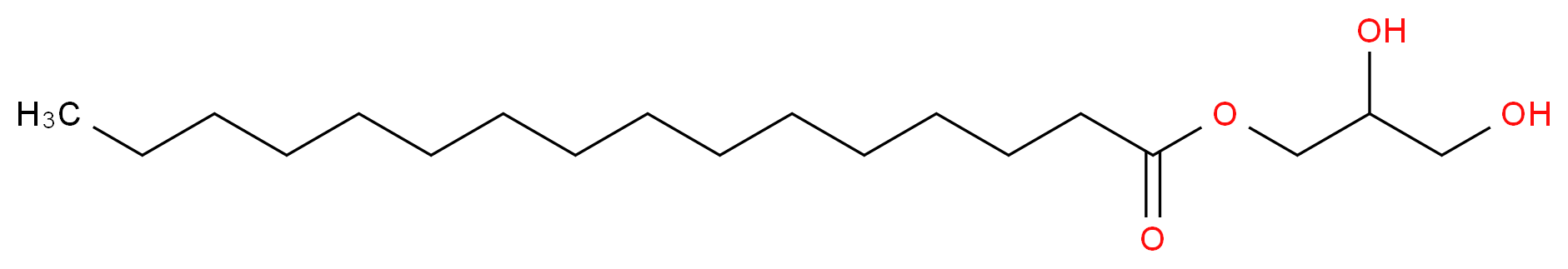 2,3-dihydroxypropyl hexadecanoate_分子结构_CAS_19670-51-0