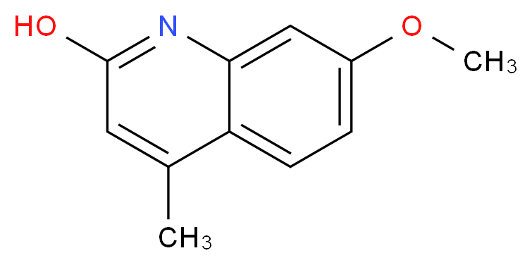 7-methoxy-4-methylquinolin-2-ol_分子结构_CAS_40053-37-0