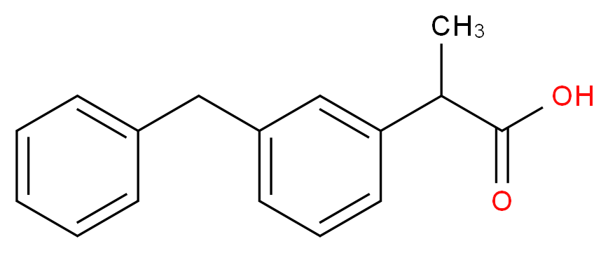 2-(3-benzylphenyl)propanoic acid_分子结构_CAS_73913-48-1