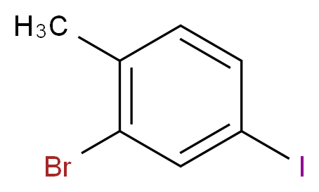 2-bromo-4-iodo-1-methylbenzene_分子结构_CAS_26670-89-3