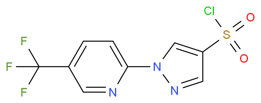 1-(5-Trifluoromethyl-2-pyridyl)-1H-pyrazole-4-sulfonyl chloride_分子结构_CAS_1006441-36-6)