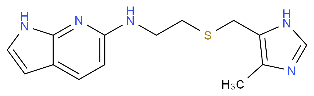 N-(2-{[(4-methyl-1H-imidazol-5-yl)methyl]thio}ethyl)-1H-pyrrolo[2,3-b]pyridin-6-amine_分子结构_CAS_)