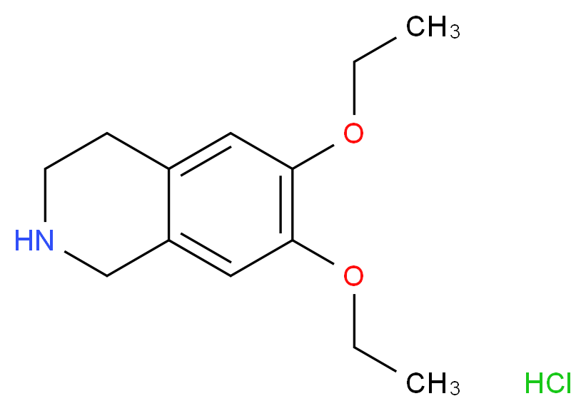 6,7-diethoxy-1,2,3,4-tetrahydroisoquinoline hydrochloride_分子结构_CAS_63905-65-7)