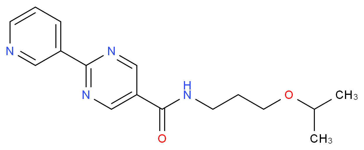 N-(3-isopropoxypropyl)-2-pyridin-3-ylpyrimidine-5-carboxamide_分子结构_CAS_)