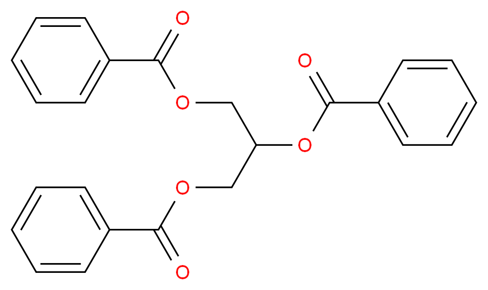 2,3-bis(benzoyloxy)propyl benzoate_分子结构_CAS_614-33-5