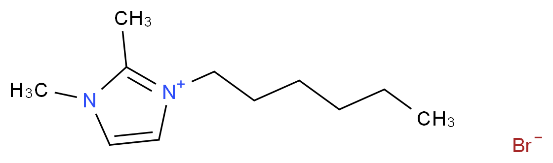 1-hexyl-2,3-dimethylimidazolium bromide_分子结构_CAS_411222-01-0)