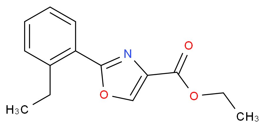 2-(2-ETHYL-PHENYL)-OXAZOLE-4-CARBOXYLIC ACID ETHYL ESTER_分子结构_CAS_885274-58-8)