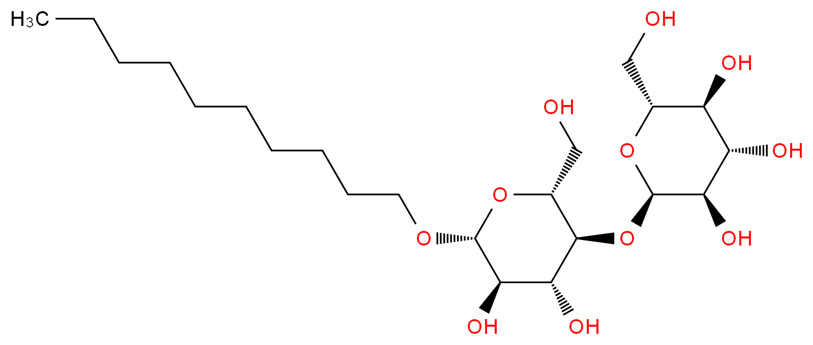 Decyl β-D-maltopyranoside_分子结构_CAS_82494-09-5)