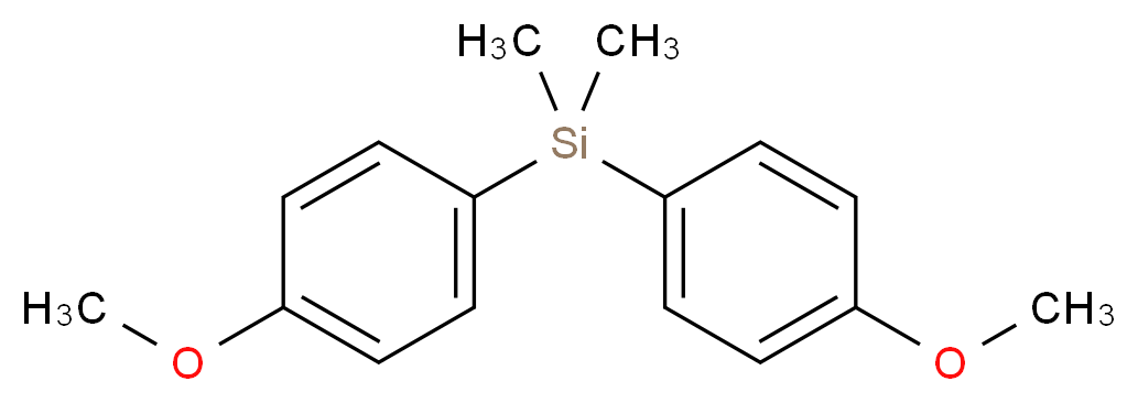 bis(4-methoxyphenyl)dimethylsilane_分子结构_CAS_69983-36-4