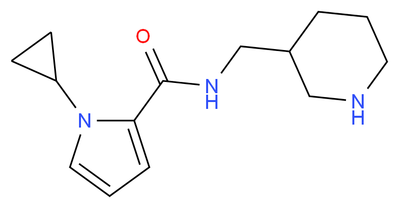 1-cyclopropyl-N-(piperidin-3-ylmethyl)-1H-pyrrole-2-carboxamide_分子结构_CAS_)