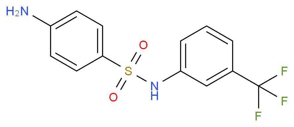 4-amino-N-[3-(trifluoromethyl)phenyl]benzene-1-sulfonamide_分子结构_CAS_339-40-2