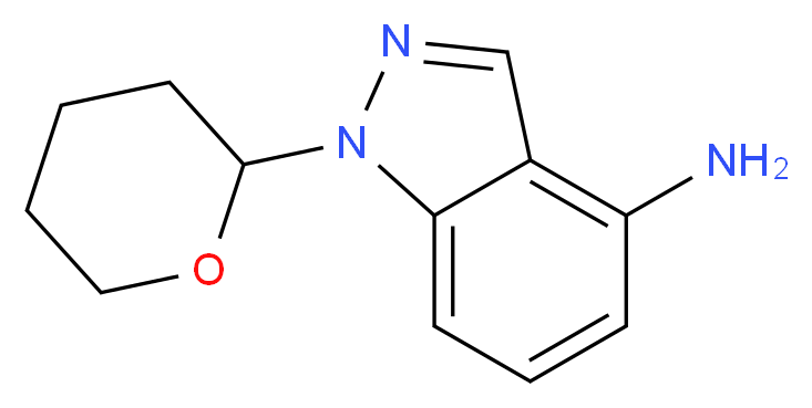 4-Amino-1-(tetrahydropyranyl)-1H-indazole_分子结构_CAS_1053655-57-4)