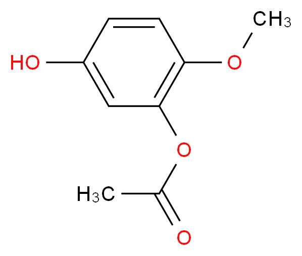 5-hydroxy-2-methoxyphenyl acetate_分子结构_CAS_99179-72-3
