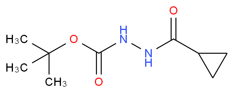 ({[(tert-butoxy)carbonyl]amino}amino)(cyclopropyl)methanone_分子结构_CAS_851295-78-8