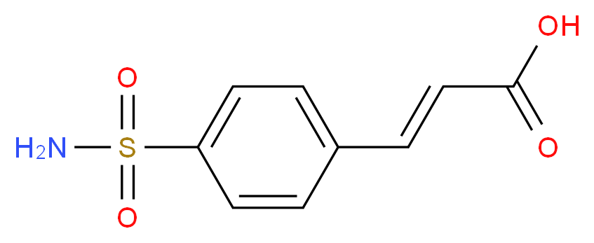 (2E)-3-(4-sulfamoylphenyl)prop-2-enoic acid_分子结构_CAS_147723-92-0