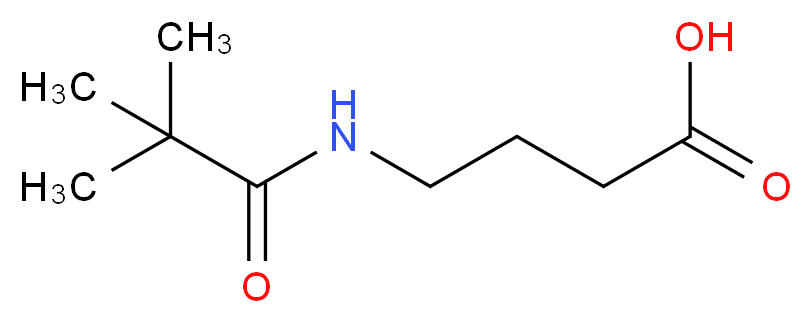 4-(2,2-dimethylpropanamido)butanoic acid_分子结构_CAS_69542-93-4