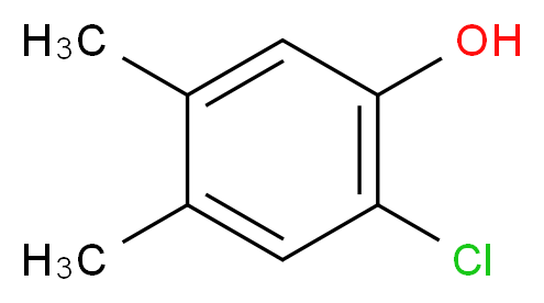 2-chloro-4,5-dimethylphenol_分子结构_CAS_1124-04-5