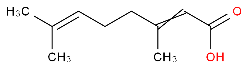 3,7-dimethylocta-2,6-dienoic acid_分子结构_CAS_459-80-3