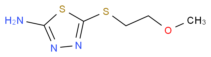 5-[(2-methoxyethyl)sulfanyl]-1,3,4-thiadiazol-2-amine_分子结构_CAS_82381-77-9