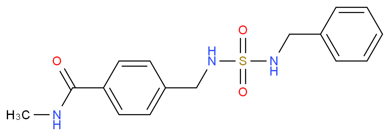 4-({[(benzylamino)sulfonyl]amino}methyl)-N-methylbenzamide_分子结构_CAS_)