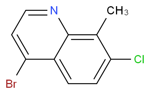 4-Bromo-7-chloro-8-methylquinoline_分子结构_CAS_1070879-42-3)