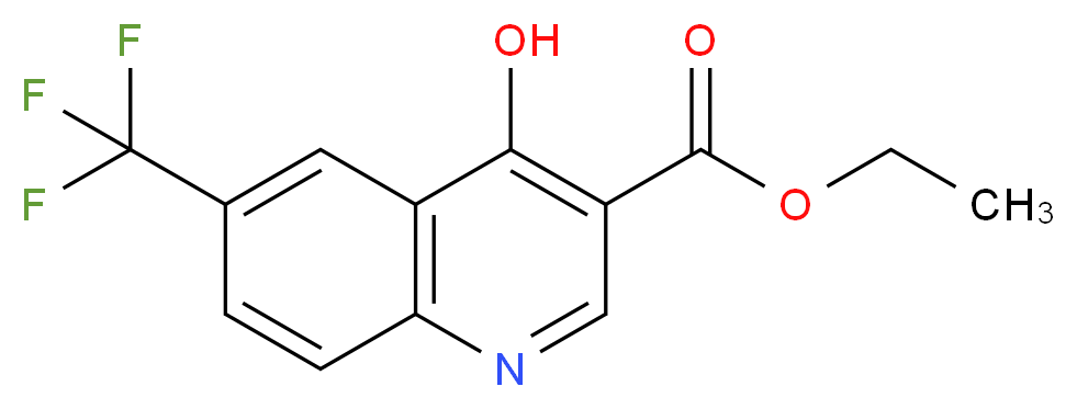 Ethyl 4-hydroxy-6-(trifluoromethyl)-3-quinolinecarboxylate_分子结构_CAS_26893-12-9)