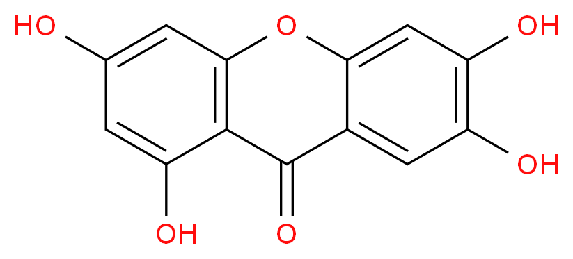 1,3,6,7-tetrahydroxy-9H-xanthen-9-one_分子结构_CAS_3542-72-1