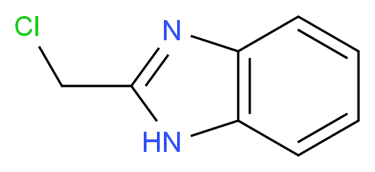 2-(Chloromethyl)-1H-1,3-benzimidazole_分子结构_CAS_4857-04-9)